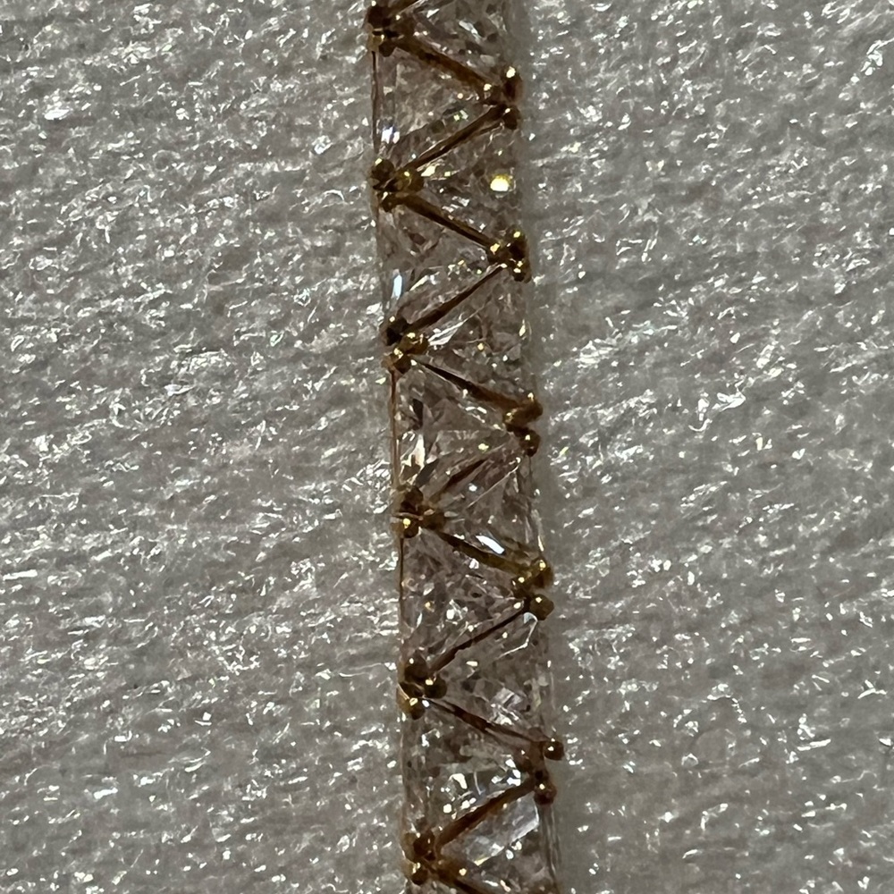 Suzanne Somers gold over stirring Silver 925 stamped CZ tennis bracelet NIB - Picture 6 of 16